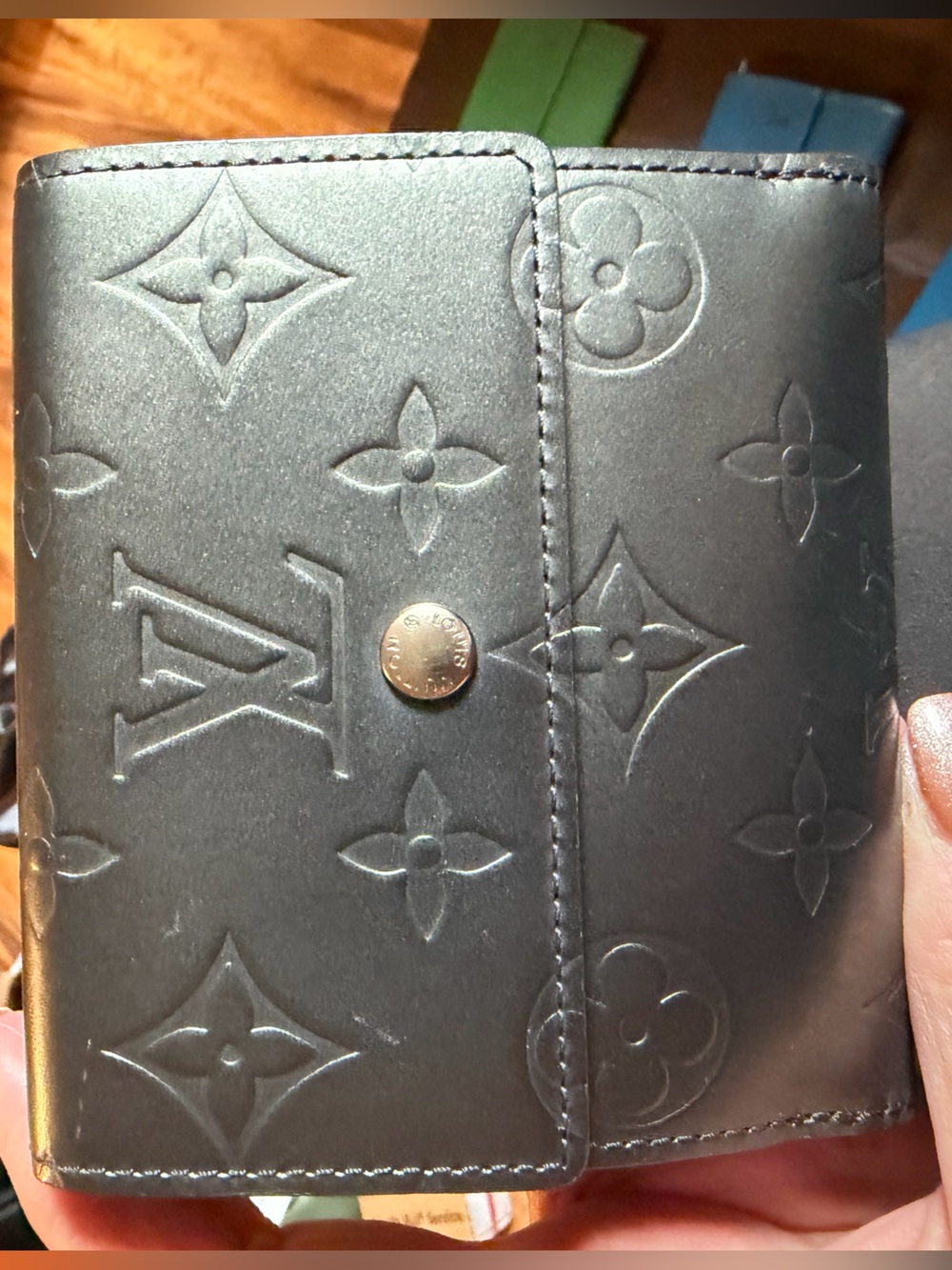Louis Vuitton Gray Shadow Monogram Compact Wallet
